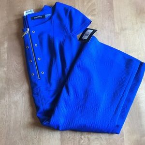 Ellen Tracy - blue Cap Sleeve Dress